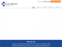 Tablet Screenshot of lcmediagroup.com